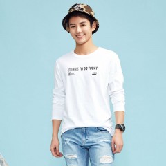 美特斯邦威长袖T恤男士2017春装新款时尚印花百搭205064商场同款 1元秒100元优惠券丨限量抢丨立即抢购